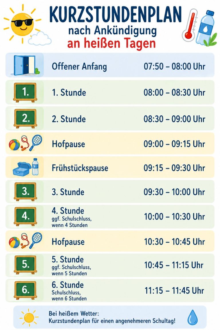 Kurzstundenplan GGS Kantschule